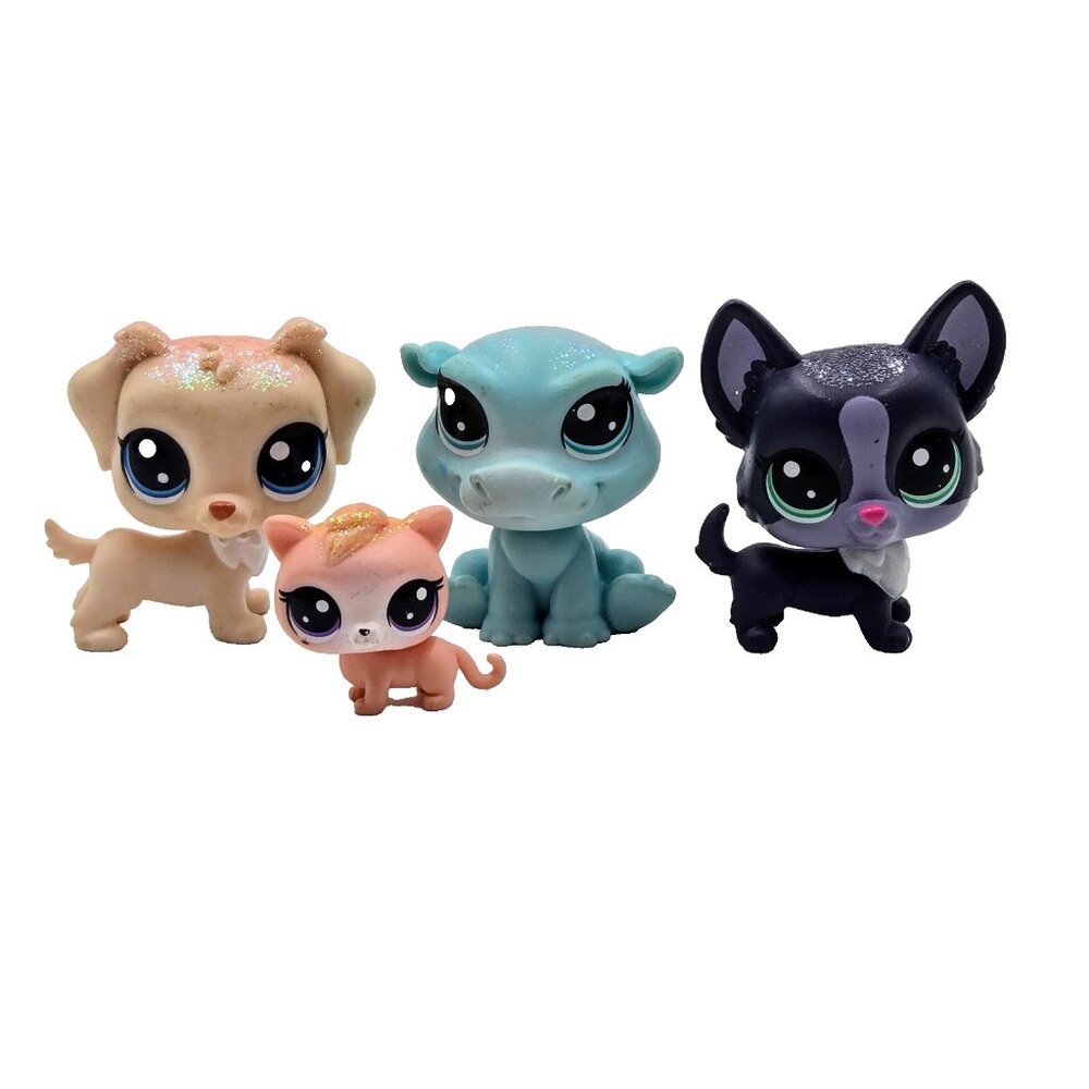 Littlest Pet Shop Cookie Jar Glitter Dog Sitar Teal Hippo Sugar Bowl Corgi Winds